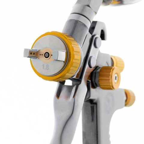 Купить Фарбопульт пневматичний LVLP BRONZE професійний, форсунка - 1.8 мм, верхній металевий бачок - 600 мл