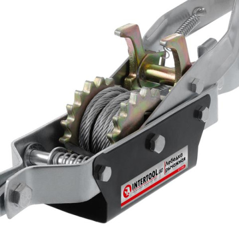 Купити Лебідка важільна тягове зусилля 4т, трос 2.50м * 4.5мм, робоча довжина троса 1.20м