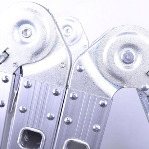 Купити Драбина алюмінієва мультифункціональна трансформер, сходини 4*4, 4.7 м