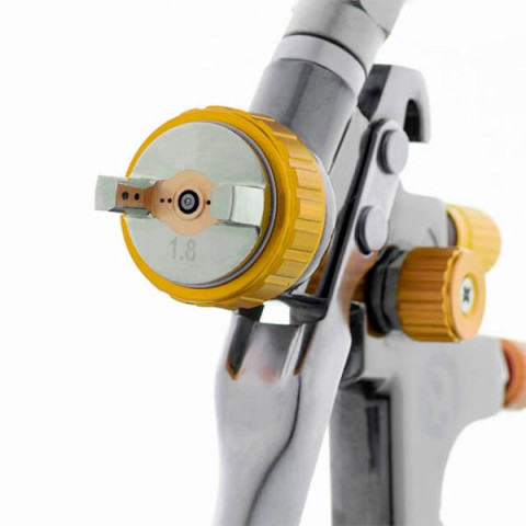 Купить Фарбопульт пневматичний LVLP BRONZE професійний, форсунка 1.8мм, верхній пластиковий бачок 600мл., 1