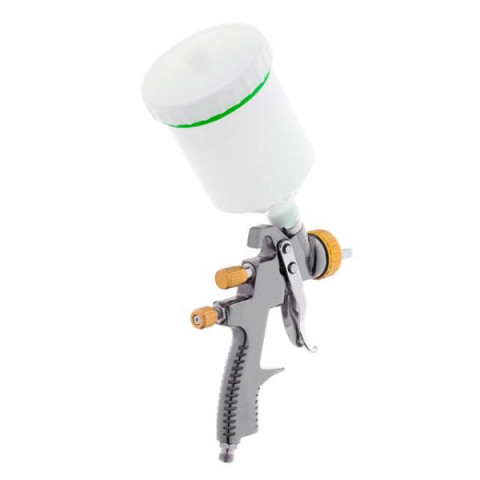 Купить Фарбопульт пневматичний LVLP BRONZE професійний, форсунка 1.8мм, верхній пластиковий бачок 600мл., 1