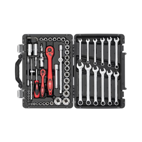 Купити Набір інструментів професійний  1/4 "& 1/2" 61од, Cr-V.