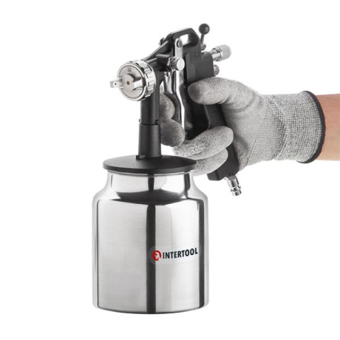 Купити Фарбопульт пневматичний HP, форсунка 1.5мм, нижній металевий бачок 1000мл., 5бар