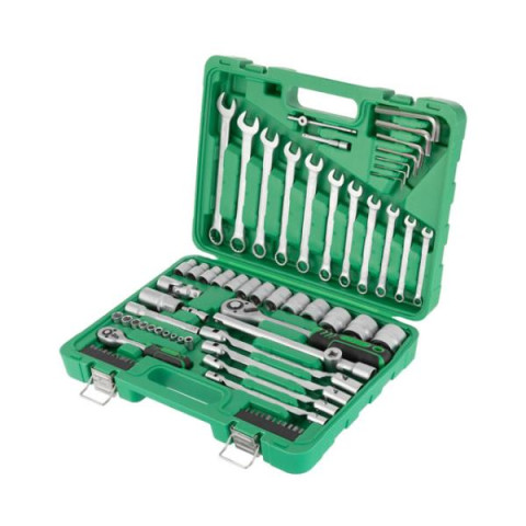 Купити Набір інструментів  1/2" & 1/4", 77од.(гол.4-32мм, кл.комб,7-19мм,кл.шарн.8-15мм)