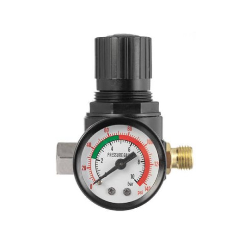 Купить Набір з 3-х фарбопультів HVLP, 0,8мм, 1,3мм, 1,7мм, регулятор тиску, два пластикових та один металев