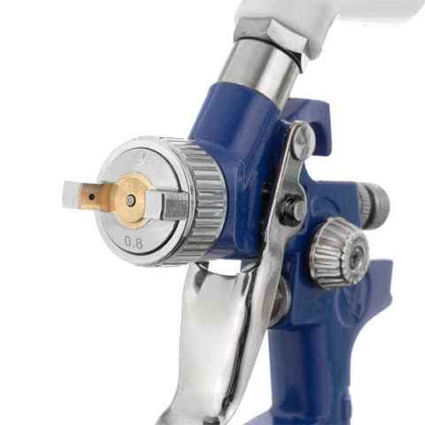 Купить Набір з 3-х фарбопультів HVLP, 0,8мм, 1,3мм, 1,7мм, регулятор тиску, два пластикових та один металев