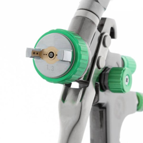 Купить Фарбопульт пневматичний LVLP GREEN  професійний, форсунка 1.3мм, верхній пластиковий бачок 600мл., 1