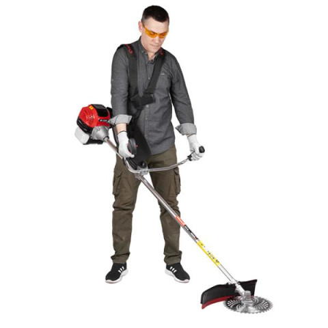 Купить Мотокоса 1.85 кВт, 52 см³, котушка, фреза 40 зубців, двоплечовий ранцевий ремінь, STORM (комплект із