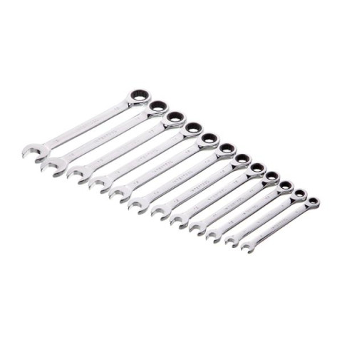 Купить Набір ключів комбінованих з храповим механізмом 12 од.: 8-19 мм (8-9-10-11-12-13-14-15-16-17-18-19),