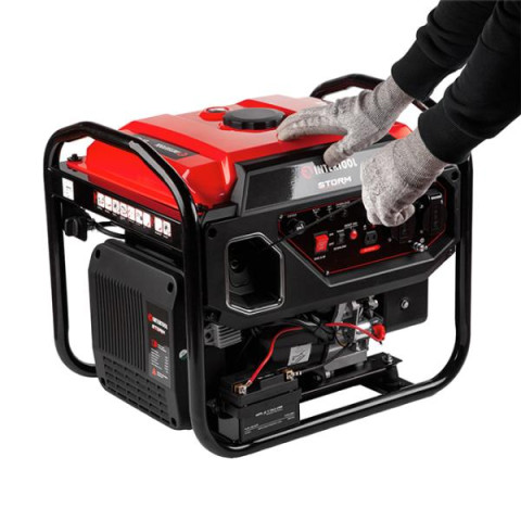 Купити Генератор бензиновий інверторний 4.5/5 кВт, 220 В, 12 л, електро+ручний старт, мідна обмотка, STORM
