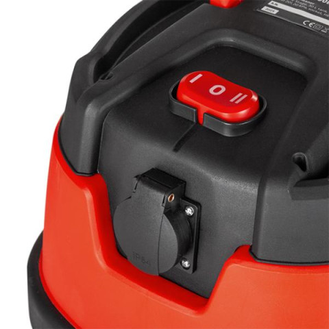 Купить Пилосос будівельний 1.4 кВт 2 Stage, бак 30 л., нержавіюча сталь 201, >20кПа, розетка, HEPA фільтр, 