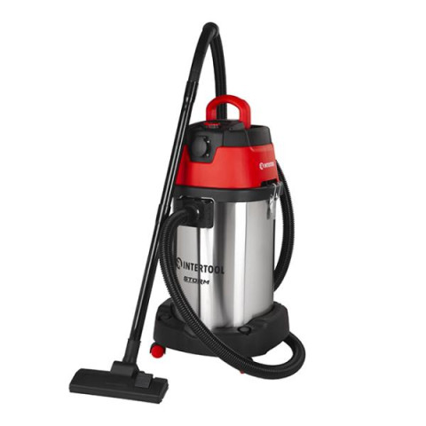 Купить Пилосос будівельний 1.4 кВт 2 Stage, бак 30 л., нержавіюча сталь 201, >20кПа, розетка, HEPA фільтр, 