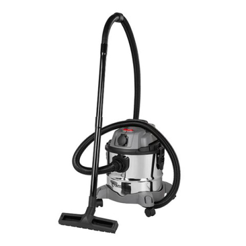 Купить Пилосос будівельний 1.4 кВт, бак 20 л., нержавіюча сталь 410, >17кПа, розетка, HEPA фільтр