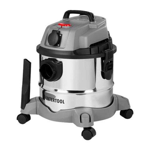 Купить Пилосос будівельний 1.4 кВт, бак 20 л., нержавіюча сталь 410, >17кПа, розетка, HEPA фільтр