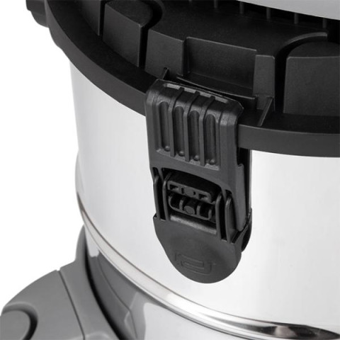 Купить Пилосос будівельний 1.4 кВт, бак 20 л., нержавіюча сталь 410, >17кПа, розетка, HEPA фільтр