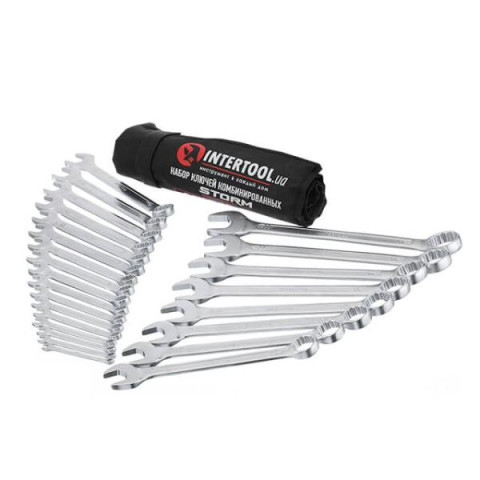 Купить Набір ключів комбінованих, 25 шт., 6-32 мм, Cr-V, чохол, DIN3113, STORM