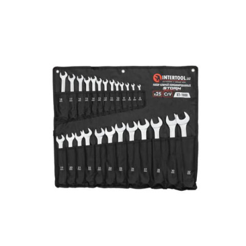 Купить Набір ключів комбінованих, 25 шт., 6-32 мм, Cr-V, чохол, DIN3113, STORM