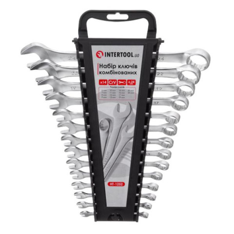 Купить Набір ключів комбінованих, 14 шт., 6-24 мм, Cr-V
