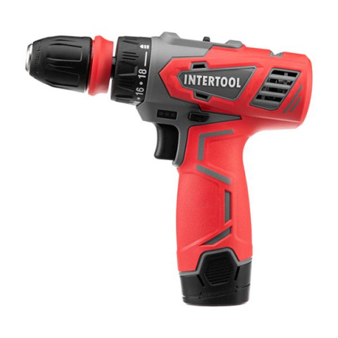 Купити Дриль-шурупокрут акумуляторний 12 В, 30 Nm, 0-350/0-1300 об/хв, 0.8-10 мм, 1.5 Аг, знімний патрон