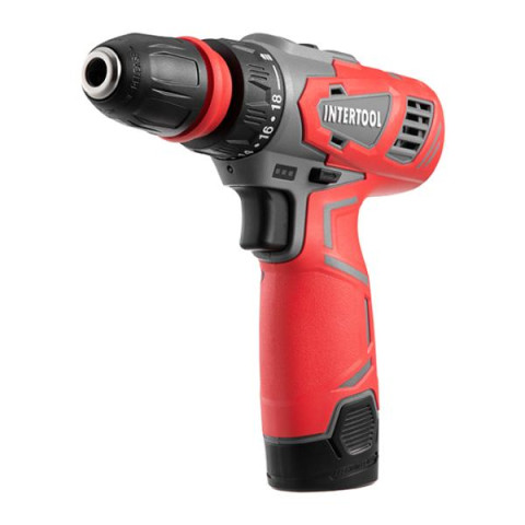 Купити Дриль-шурупокрут акумуляторний 12 В, 30 Nm, 0-350/0-1300 об/хв, 0.8-10 мм, 1.5 Аг, знімний патрон