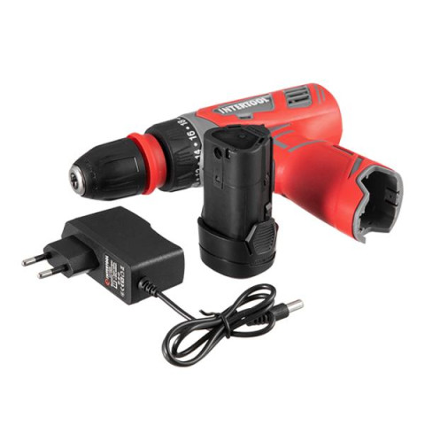 Купити Дриль-шурупокрут акумуляторний 12 В, 30 Nm, 0-350/0-1300 об/хв, 0.8-10 мм, 1.5 Аг, знімний патрон