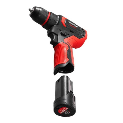 Купить Дриль-шурупокрут акумуляторний, безщітковий двигун, 12 В, 50 Nm, 0-500/0-1900 об/хв, патрон 0,8-10 м