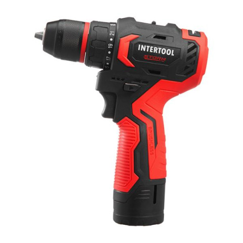 Купить Дриль-шурупокрут акумуляторний, безщітковий двигун, 12 В, 50 Nm, 0-500/0-1900 об/хв, патрон 0,8-10 м