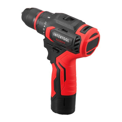 Купить Дриль-шурупокрут акумуляторний, безщітковий двигун, 12 В, 50 Nm, 0-500/0-1900 об/хв, патрон 0,8-10 м