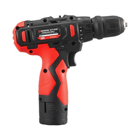 Купить Дриль-шурупокрут акумуляторний, 12 В, 30 Nm, 0-350/0-1300 об/хв, патрон 0,8-10 мм, 2,0 Аг, знімний п