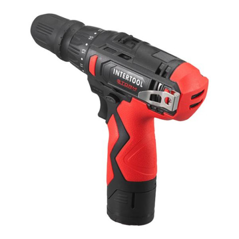 Купить Дриль-шурупокрут акумуляторний, 12 В, 30 Nm, 0-350/0-1300 об/хв, патрон 0,8-10 мм, 2,0 Аг, знімний п