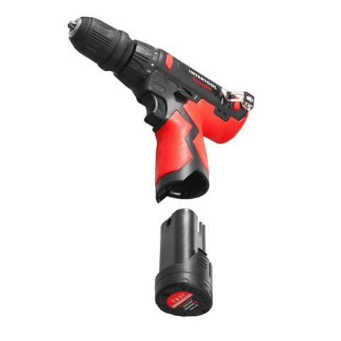 Купить Дриль-шурупокрут акумуляторний, 12 В, 30 Nm, 0-350/0-1300 об/хв, патрон 0,8-10 мм, 2,0 Аг, знімний п