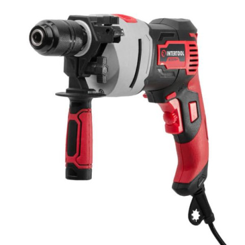 Купить Дриль ударний, 0,9 кВт, 0-2800 об/хв, 1,5-13 мм, металевий корпус редуктора, швидкозатискний патрон