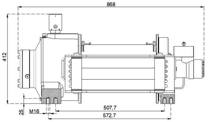 Купить Лебедка гидравлическая Hammer Winch Winch HMW 10.0 PHT - EN 10 т стальной корпус