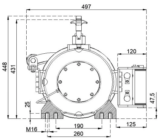 Купить Лебедка гидравлическая Hammer Winch Winch HMW 10.0 PHT - EN 10 т стальной корпус