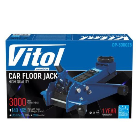 Купити Домкрат гідравл підк. 3т коробка. min 140мм - max 465мм 28кг (DP-300028)