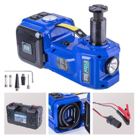 Купити Набір 2 в 1 домкрат електрогідравлічний 135-360мм, 12В, 13А, 2т + компресор 12В, 10А, 35л / хв