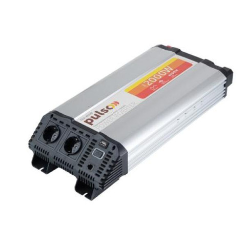 Купить Перетворювач напруги PULSO/ISU-2000/12V-220V/2000W/LCD/USB-5VDC2.0A/син.хвиля/клеми