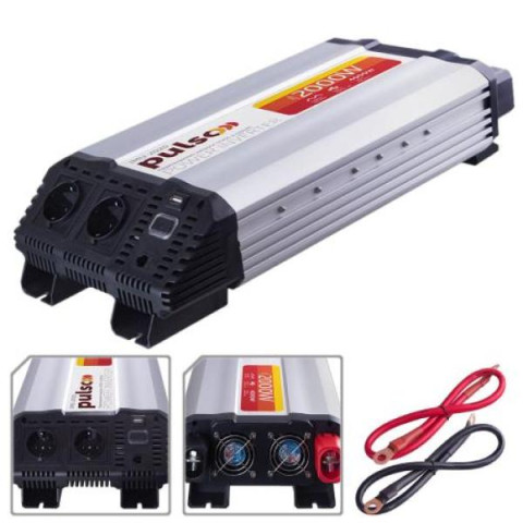 Купити Перетворювач напруги PULSO/IMU-2020/12V-220V/2000W/USB-5VDC2.0A/мод.хвиля/клеми