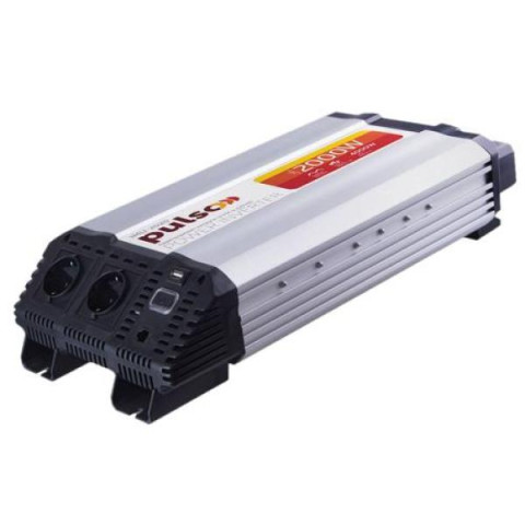 Купити Перетворювач напруги PULSO/IMU-2020/12V-220V/2000W/USB-5VDC2.0A/мод.хвиля/клеми