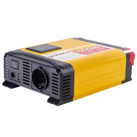 Купити Перетворювач напруги PULSO/ISU- 600/12V-220V/600W/LCD/USB-5VDC2.0A/син.хвиля/клеми