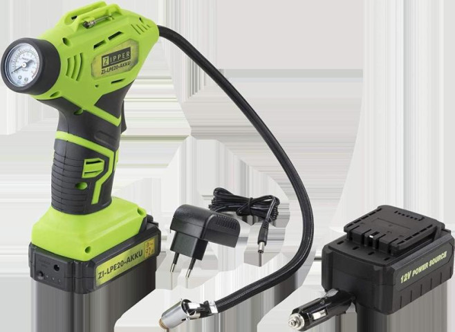 Купити Аккумуляторный насос-компрессор Zipper ZI-LPE20-AKKU