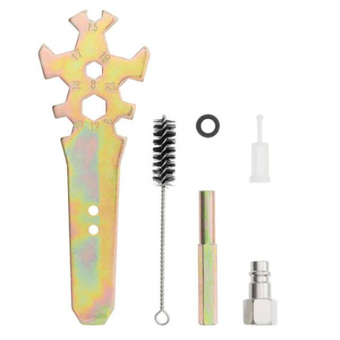 Купити Фарбопульт пневматичний HVLP, форсунка: 2,0 мм, верхній пластиковий бачок: 600 мл, 3 бар