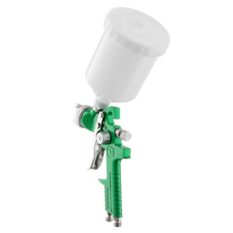 Купити Фарбопульт пневматичний HVLP, форсунка: 2,0 мм, верхній пластиковий бачок: 600 мл, 3 бар