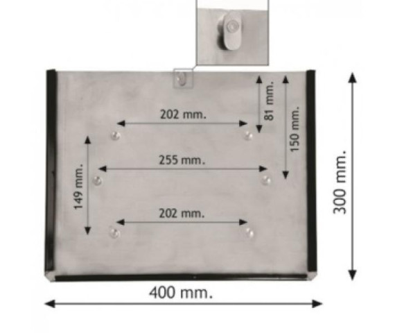 Купити Карман для інформаційної таблиці 400х300 без чорної рамки з фіксатором Bicma Цинк Італія (2602991279