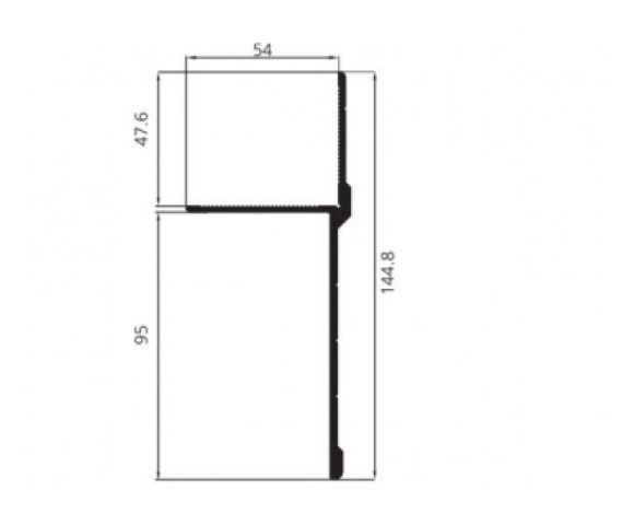 Купить Профіль окантовочний 144,8мм Алюміній Туреччина (2710301174)