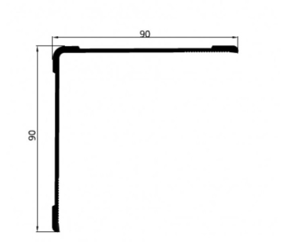 Купить Профіль окантовочний 90мм Алюміній Туреччина (2710301171)