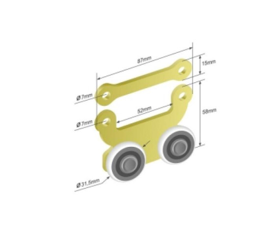Купити Ролик бокової штори 31,5*87*73 Цинк Польща (1804324292)