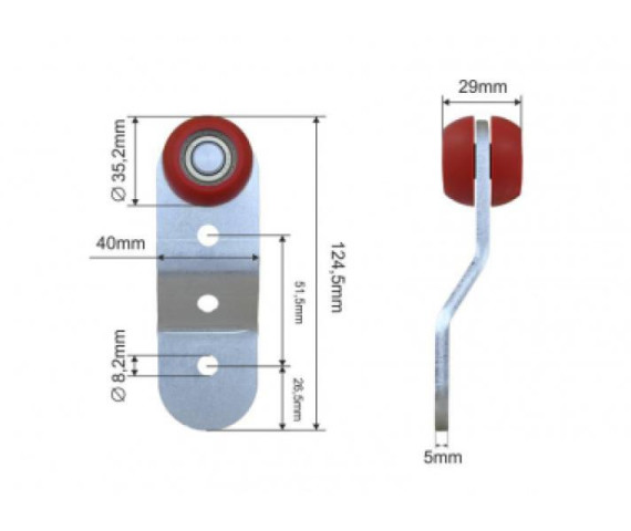 Купити Ролик бокової штори 35,2*40*124,5 Цинк Польща (1804324311)