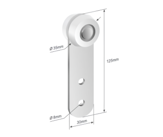 Купити Ролик бокової штори 35*30*116 Цинк Польща (1804300070)