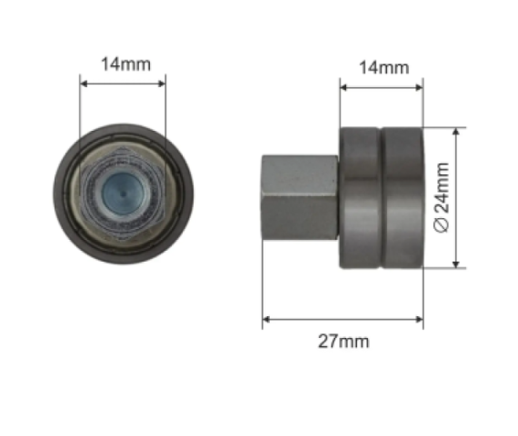 Купити Ролик зсувного даху 24*14*28 Цинк Sesam Польща (1804324271)